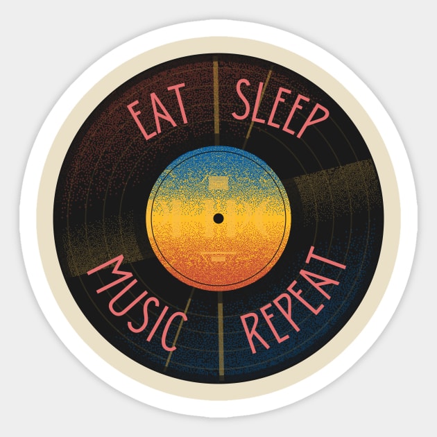 Vintage music vinyl record Sticker by Mia